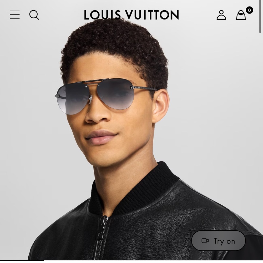 Louis Vuitton Black Aviator Sunglasses